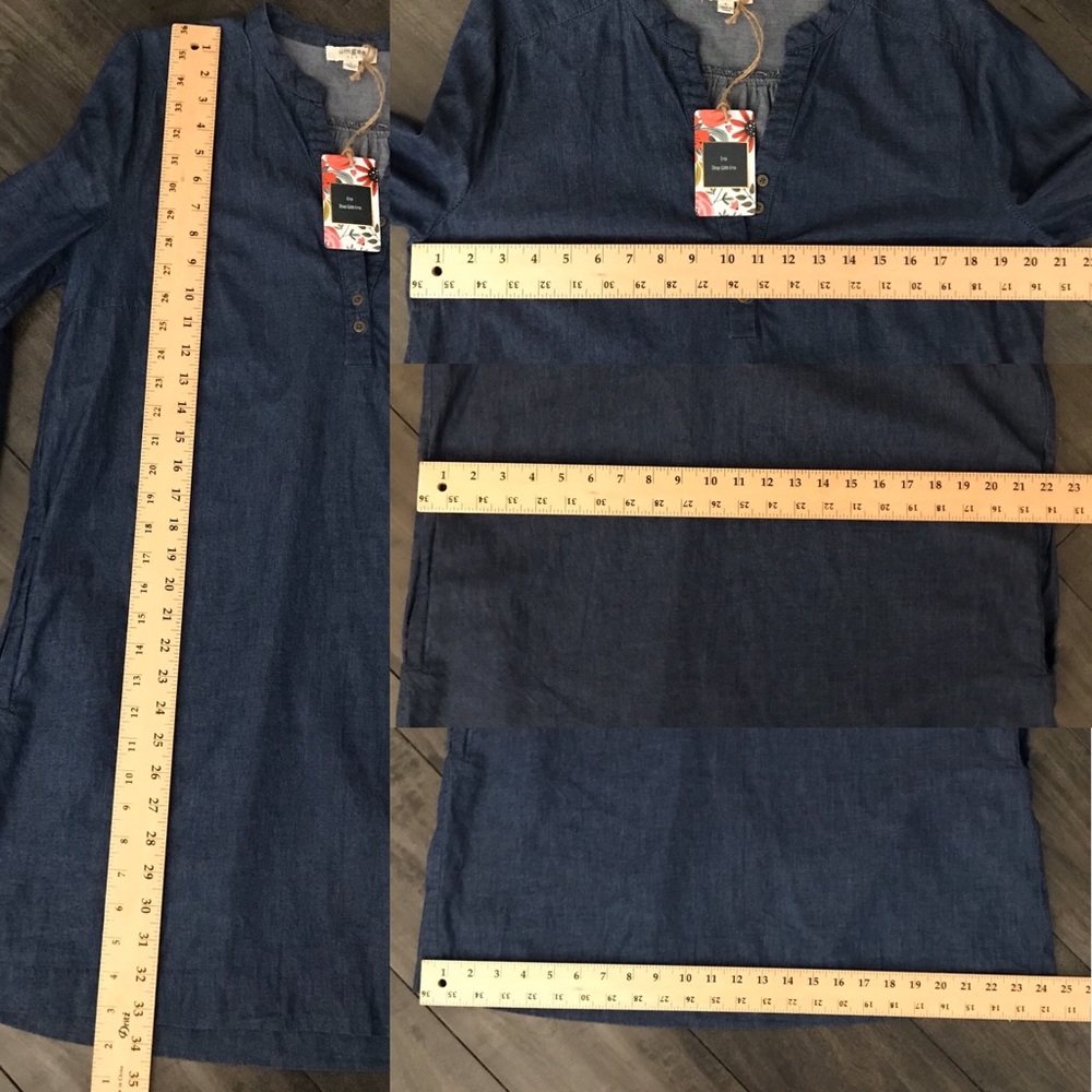 Umgee Denim Shirt Dress - Picture 7 of 7